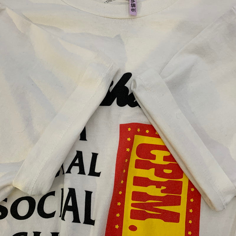 【中古品】【メンズ】  CACTUS PLANT FLEA MARKET カクタスプラント フリーマーケット × ANTI SOCIAL SOCIAL CLUB アンチソーシャルソーシャルクラブ 別注 コラボ CPFM ASSC LOGO S/S TEE ロゴ ショートスリーブ Tシャツ 半袖 トップス 142-241123-kk-22-tei サイズ：XL カラー：ホワイト 万代Net店
