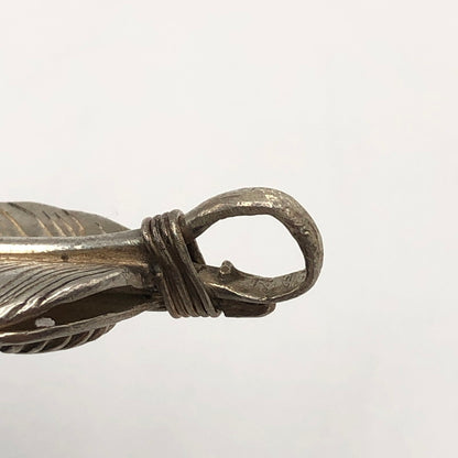 【中古品】【メンズ】 TADY＆KING タディーアンドキング ハートSVフェザー銀縄ターコイズ Lサイズ tkgh-009 左向き アクセサリー ペンダントトップ ネイティブジュエリー 191-250227-kk-13-fuz カラー：シルバー 万代Net店