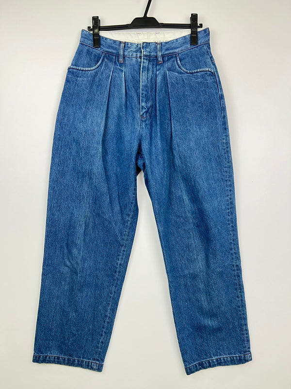 【中古品】【メンズ】 FARAH ファーラー TWOｰTUCK WIDE TAPERED PANTS FR0202-M4008 2タックワイドテーパードパンツ ボトムス 151-260830-kk-06-hon サイズ：30 カラー：ライトインディゴ 万代Net店