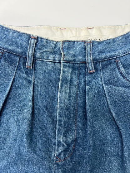 【中古品】【メンズ】 FARAH ファーラー TWOｰTUCK WIDE TAPERED PANTS FR0202-M4008 2タックワイドテーパードパンツ ボトムス 151-260830-kk-06-hon サイズ：30 カラー：ライトインディゴ 万代Net店