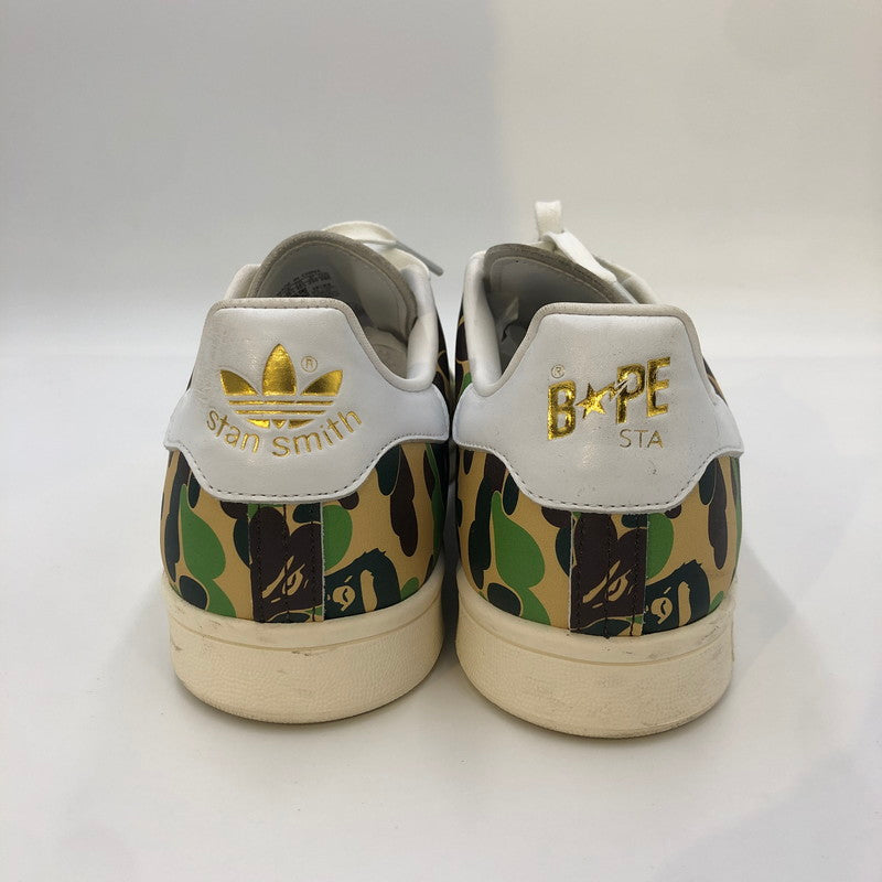 【中古品】【メンズ】 A BATHING APE アベイシングエイプ × adidas アディダス 別注 コラボ STANSIMTH BAPE IG8949 スタンスミス ベイプ スニーカー 靴 161-241130-kk-28-tei カラー：FTWWHT/FTWWHT/OWHITE 万代Net店