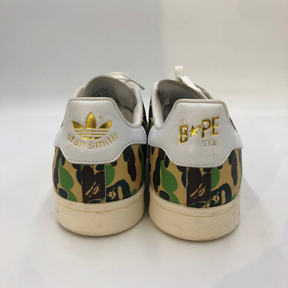 【中古品】【メンズ】 A BATHING APE アベイシングエイプ × adidas アディダス 別注 コラボ STANSIMTH BAPE IG8949 スタンスミス ベイプ スニーカー 靴 161-241130-kk-28-tei カラー：FTWWHT/FTWWHT/OWHITE 万代Net店