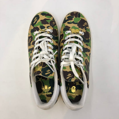 【中古品】【メンズ】 A BATHING APE アベイシングエイプ × adidas アディダス 別注 コラボ STANSIMTH BAPE IG8949 スタンスミス ベイプ スニーカー 靴 161-241130-kk-28-tei カラー：FTWWHT/FTWWHT/OWHITE 万代Net店