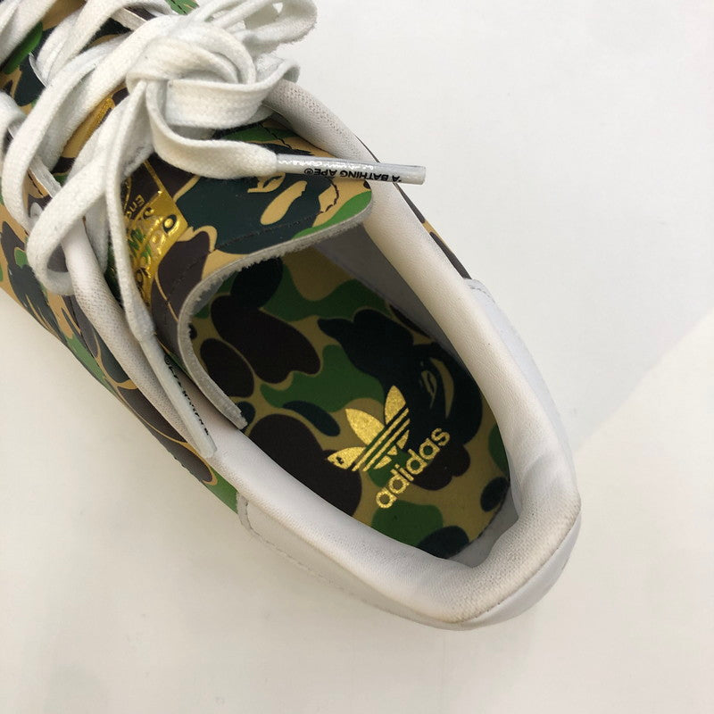 【中古品】【メンズ】 A BATHING APE アベイシングエイプ × adidas アディダス 別注 コラボ STANSIMTH BAPE IG8949 スタンスミス ベイプ スニーカー 靴 161-241130-kk-28-tei カラー：FTWWHT/FTWWHT/OWHITE 万代Net店