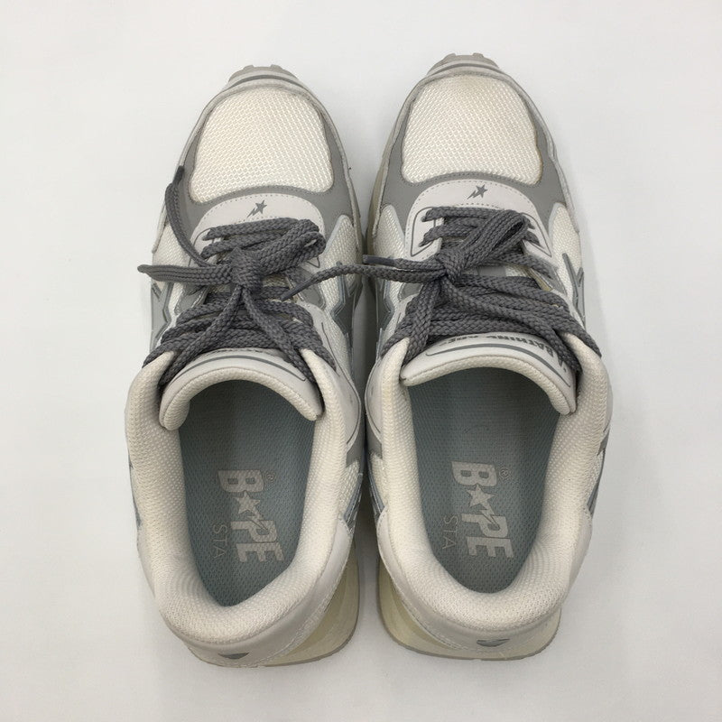 【中古品】【メンズ】 A BATHING APE アベイシングエイプ CROSS STA M191318 M クロススタ スニーカー 靴 162-241203-kk-03-tei カラー：WHITE 万代Net店