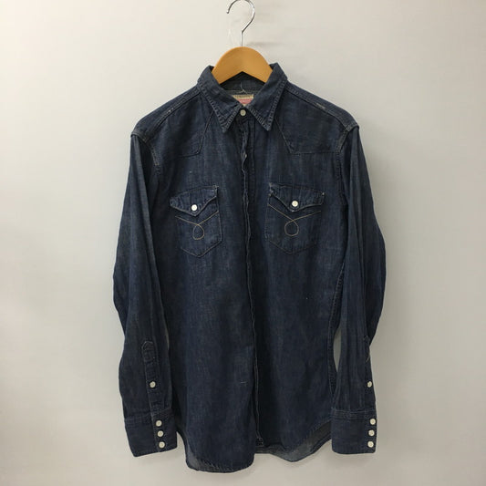 【中古品】【メンズ】  PENNEY'S FOREMOST ぺニーズフォアモスト 50~60's DENIM WESTERN SHIRT VINTAGE 50-60年代 デニムウエスタンシャツ 長袖 トップス ヴィンテージ 145-241207-kk-13-tei サイズ：表記無し 下記参照 カラー：インディゴ 万代Net店