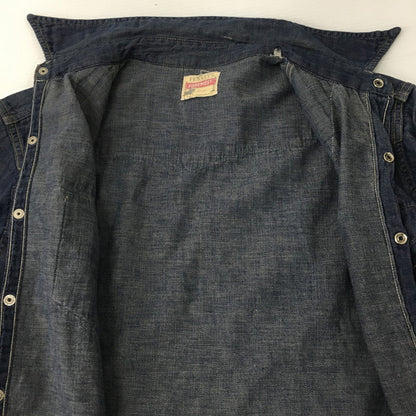 【中古品】【メンズ】  PENNEY'S FOREMOST ぺニーズフォアモスト 50~60's DENIM WESTERN SHIRT VINTAGE 50-60年代 デニムウエスタンシャツ 長袖 トップス ヴィンテージ 145-241207-kk-13-tei サイズ：表記無し 下記参照 カラー：インディゴ 万代Net店
