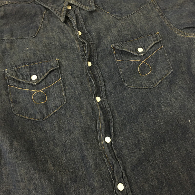 【中古品】【メンズ】  PENNEY'S FOREMOST ぺニーズフォアモスト 50~60's DENIM WESTERN SHIRT VINTAGE 50-60年代 デニムウエスタンシャツ 長袖 トップス ヴィンテージ 145-241207-kk-13-tei サイズ：表記無し 下記参照 カラー：インディゴ 万代Net店
