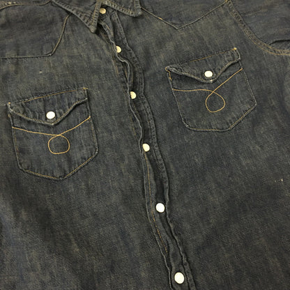【中古品】【メンズ】  PENNEY'S FOREMOST ぺニーズフォアモスト 50~60's DENIM WESTERN SHIRT VINTAGE 50-60年代 デニムウエスタンシャツ 長袖 トップス ヴィンテージ 145-241207-kk-13-tei サイズ：表記無し 下記参照 カラー：インディゴ 万代Net店