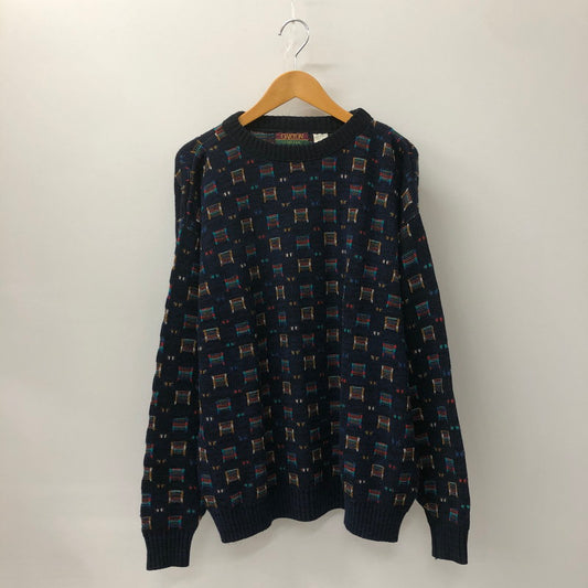 【中古品】【メンズ】 OAKTON オークトン 90's ACRYLIC KNIT SWEATER 90年代 アクリルニット セーター トップス 145-250108-kk-29-tei サイズ：XL カラー：ネイビー 万代Net店