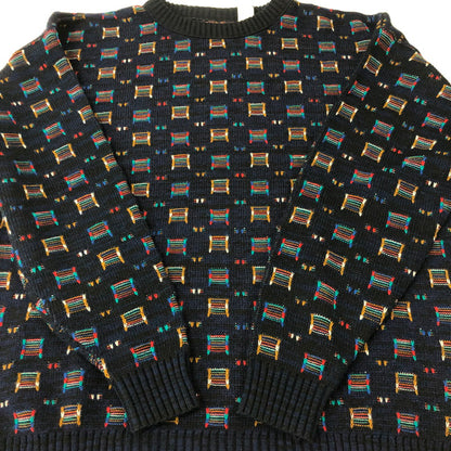 【中古品】【メンズ】 OAKTON オークトン 90's ACRYLIC KNIT SWEATER 90年代 アクリルニット セーター トップス 145-250108-kk-29-tei サイズ：XL カラー：ネイビー 万代Net店