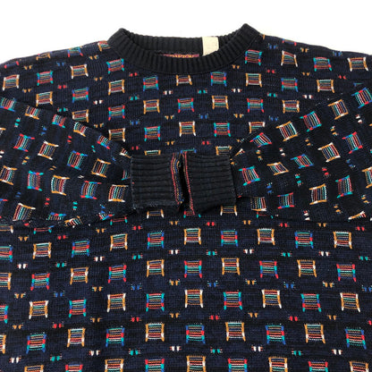 【中古品】【メンズ】 OAKTON オークトン 90's ACRYLIC KNIT SWEATER 90年代 アクリルニット セーター トップス 145-250108-kk-29-tei サイズ：XL カラー：ネイビー 万代Net店