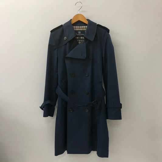 【中古品】【メンズ】 Aquascutum アクアスキュータム LONG TRENCH COAT 164 K0500 ロングトレンチコート アウター 141-250224-kk-09-tei サイズ：36 カラー：ネイビー 万代Net店