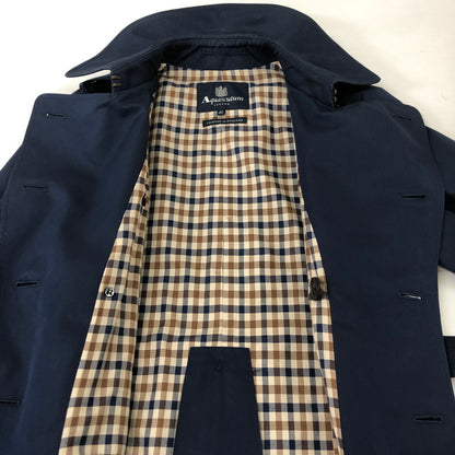 【中古品】【メンズ】 Aquascutum アクアスキュータム LONG TRENCH COAT 164 K0500 ロングトレンチコート アウター 141-250224-kk-09-tei サイズ：36 カラー：ネイビー 万代Net店