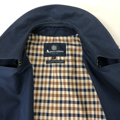 【中古品】【メンズ】 Aquascutum アクアスキュータム LONG TRENCH COAT 164 K0500 ロングトレンチコート アウター 141-250224-kk-09-tei サイズ：36 カラー：ネイビー 万代Net店
