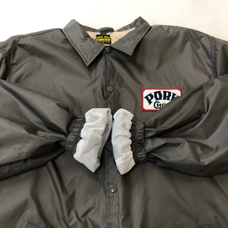 【中古品】【メンズ】  PORK CHOP GARAGE SUPPLY ポークチョップガレージ サプライ BOA COACH JACKET ボアコーチジャケット アウター 145-250212-kk-27-tei サイズ：XL カラー：グレー 万代Net店