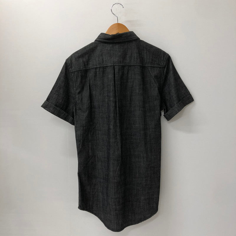 【中古品】【メンズ】 SLIM FIT DENIM S/S SHIRT 96233-18VM スリムフィット デニム ショートスリーブシャツ 半袖 トップス 145-250107-kk-29-tei サイズ：S カラー：ブラック 万代Net店