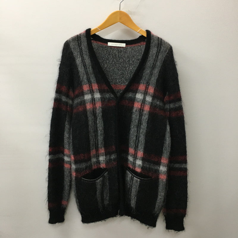 【中古品】【メンズ】 ESTNATION エストネーション MOHAIR CARDIGAN 12-234-12-100092 モヘアカーディガン トップス ニット 140-241211-kk-12-tei サイズ：M カラー：ブラック 万代Net店