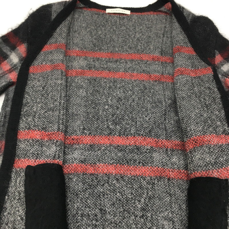 【中古品】【メンズ】 ESTNATION エストネーション MOHAIR CARDIGAN 12-234-12-100092 モヘアカーディガン トップス ニット 140-241211-kk-12-tei サイズ：M カラー：ブラック 万代Net店