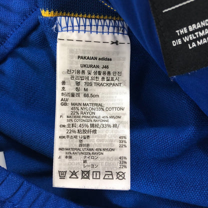 【中古品】【メンズ】 adidas アディダス 70S TRACK PANT GE0812 1972復刻 トラックパンツ ボトムス ジャージ 159-250116-kk-33-tei サイズ：M カラー：ブルー 万代Net店