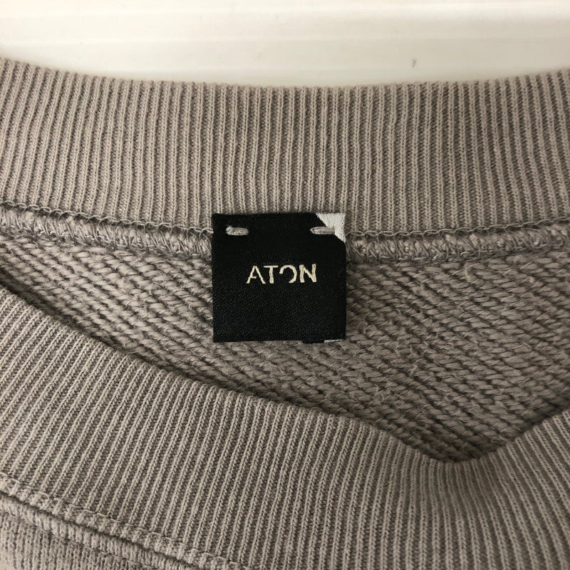 【中古品】【レディース】  ATOM エイトン COTTON CREWNECK SWEAT 6966444 コットン クルーネックスウェット トップス トレーナー 170-241221-kk-39-tei サイズ：00 カラー：グレー 万代Net店