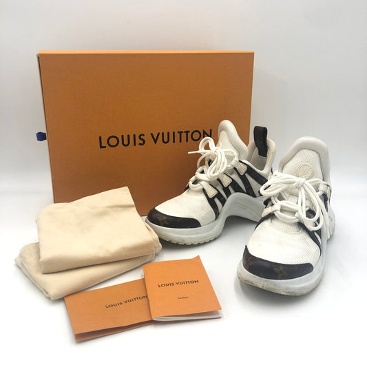 【中古品】【レディース】 LOUIS VUITTON ルイ・ヴィトン ARCHLIGHT TRAINER MONOGRAM CL1109 アークライト トレーナー モノグラム スニーカー 靴 179-241217-kk-14-tei サイズ：38 カラー：ホワイト 万代Net店