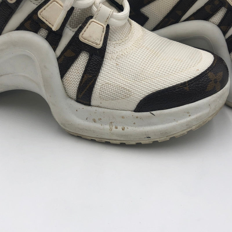 【中古品】【レディース】 ARCHLIGHT TRAINER MONOGRAM CL1109 アークライト トレーナー モノグラム スニーカー 靴 179-241217-kk-14-tei サイズ：38 カラー：ホワイト 万代Net店