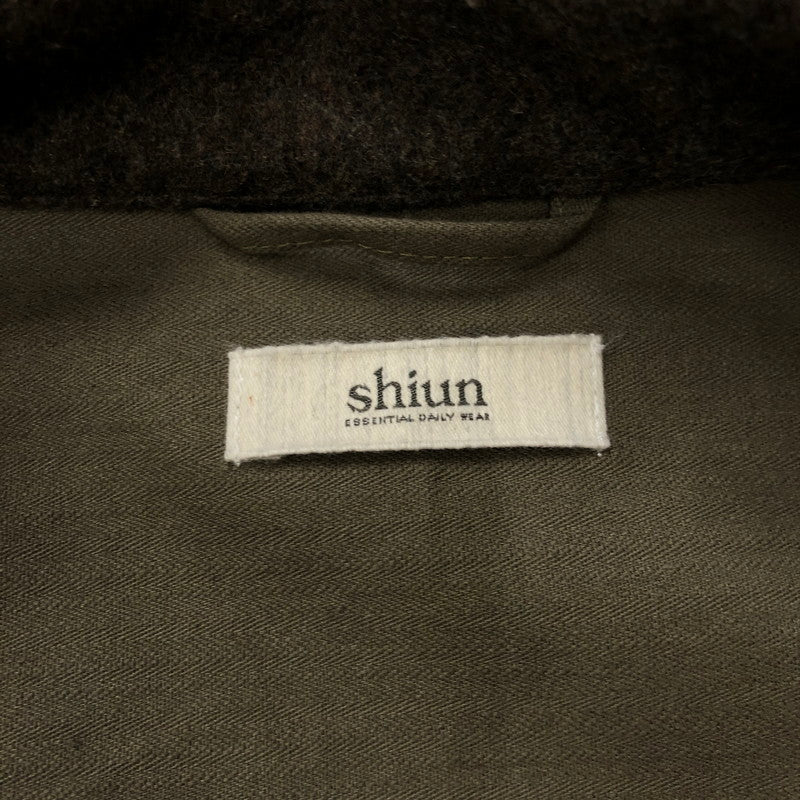 【中古品】【メンズ】  SHIUN シウン LIGHT MELTON FATIGUE BLOUSON sh22aw04603 ライトメルトン ファティーグブルゾン アウター ジャケット 147-250117-kk-09-tei サイズ：S カラー：MELANGE BROWN 万代Net店