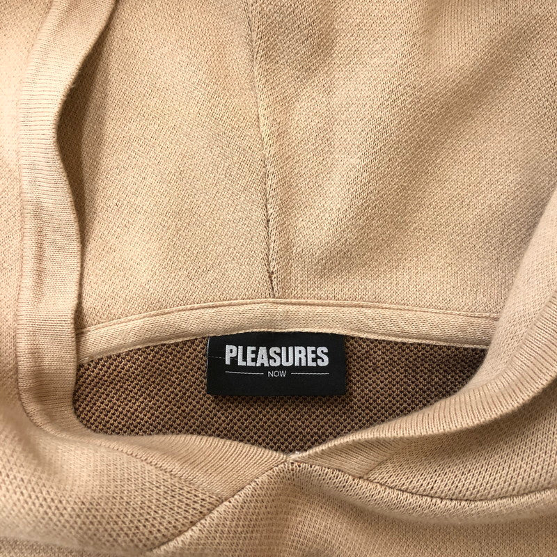 【中古品】【メンズ】  PLEASURES プレジャーズ PASSION KNIT SWEATER HOODIE パッション ニットセーター フーディー トップス プルオーバーパーカー 142-250308-kk-09-tei サイズ：XL カラー：TAN 万代Net店