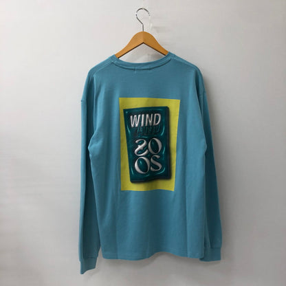 【中古品】【メンズ】 WIND AND SEA ウィンダンシー × ZOOS ズーズ 別注 コラボ 24SS L/S LOGO T-SHIRT WDS-C-ZOO-24-Q2-CS-01 ロングスリーブ ロゴ Tシャツ 長袖 トップス 142-241219-kk-32-tei サイズ：M カラー：ブルー 万代Net店