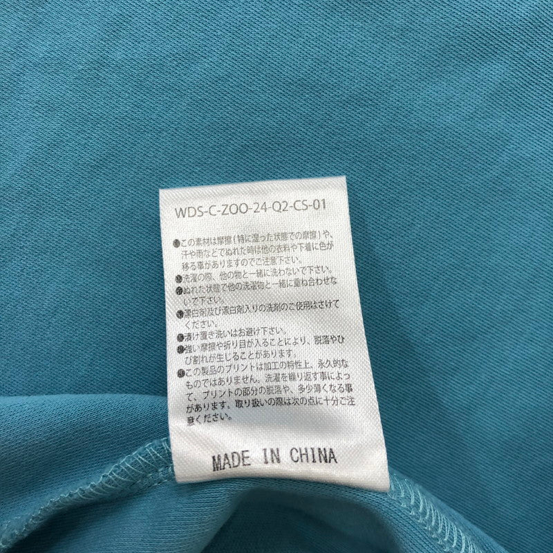 【中古品】【メンズ】 WIND AND SEA ウィンダンシー × ZOOS ズーズ 別注 コラボ 24SS L/S LOGO T-SHIRT WDS-C-ZOO-24-Q2-CS-01 ロングスリーブ ロゴ Tシャツ 長袖 トップス 142-241219-kk-32-tei サイズ：M カラー：ブルー 万代Net店