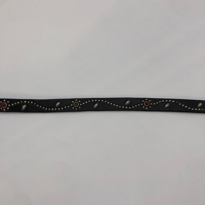 【中古美品】【メンズ】 HTC エイチティーシー × SAPEur サプール 別注 コラボ 24SS NARROW FLOWER BELT ナローフラワーベルト アクセサリー 服飾雑貨 205-241208-kk-15-tei サイズ：42 カラー：ブラック 万代Net店