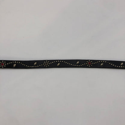 【中古美品】【メンズ】 HTC エイチティーシー × SAPEur サプール 別注 コラボ 24SS NARROW FLOWER BELT ナローフラワーベルト アクセサリー 服飾雑貨 205-241208-kk-15-tei サイズ：42 カラー：ブラック 万代Net店