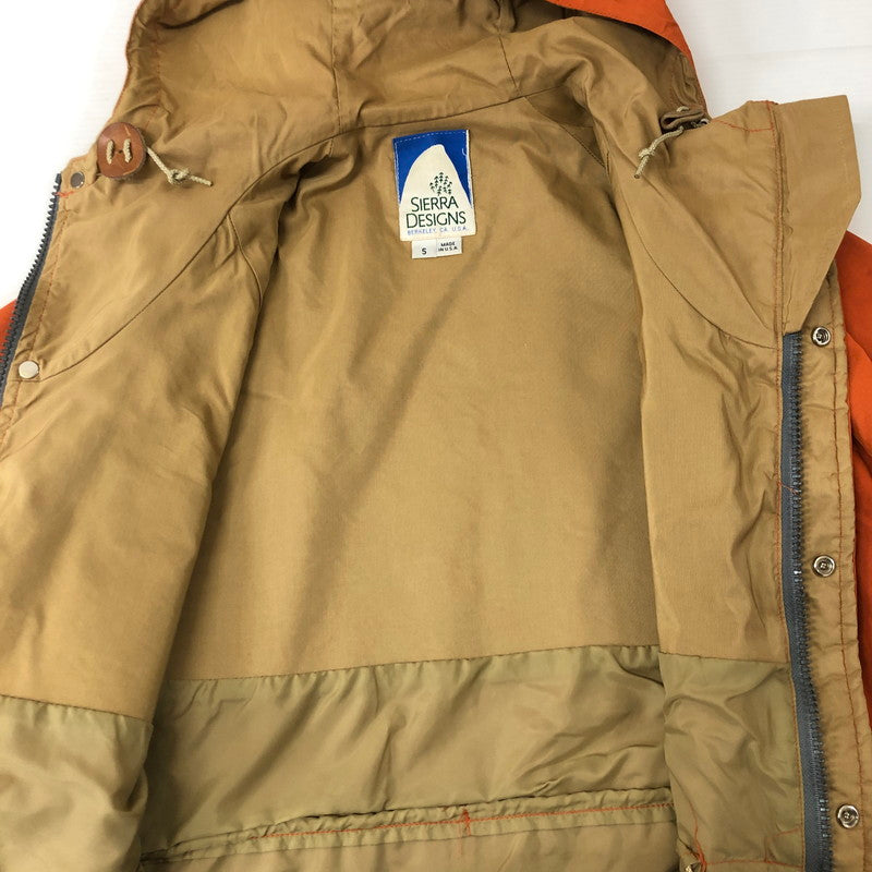 【中古品】【メンズ】 SIERRA DESIGNS シェラデザイン 80's 60/40 MOUNTAIN PARKA VINTAGE 80年代 ロクヨンクロス マウンテン パーカー ライトアウター ジャケット ヴィンテージ 144-241226-yo-13-tei サイズ：S カラー：オレンジ 万代Net店