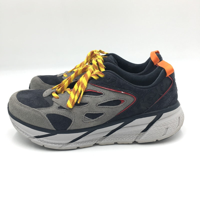 【中古品】【メンズ】 HOKA ONE ONE ホカオネオネ U CLIFTON L SUEDE 1122571 クリフトン スエード スニーカー 靴 162-250621-kk-03-tei カラー：BLACK/LUNAR ROCK 万代Net店