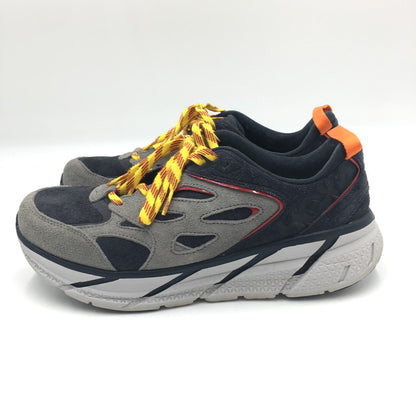 【中古品】【メンズ】 HOKA ONE ONE ホカオネオネ U CLIFTON L SUEDE 1122571 クリフトン スエード スニーカー 靴 162-250621-kk-03-tei カラー：BLACK/LUNAR ROCK 万代Net店