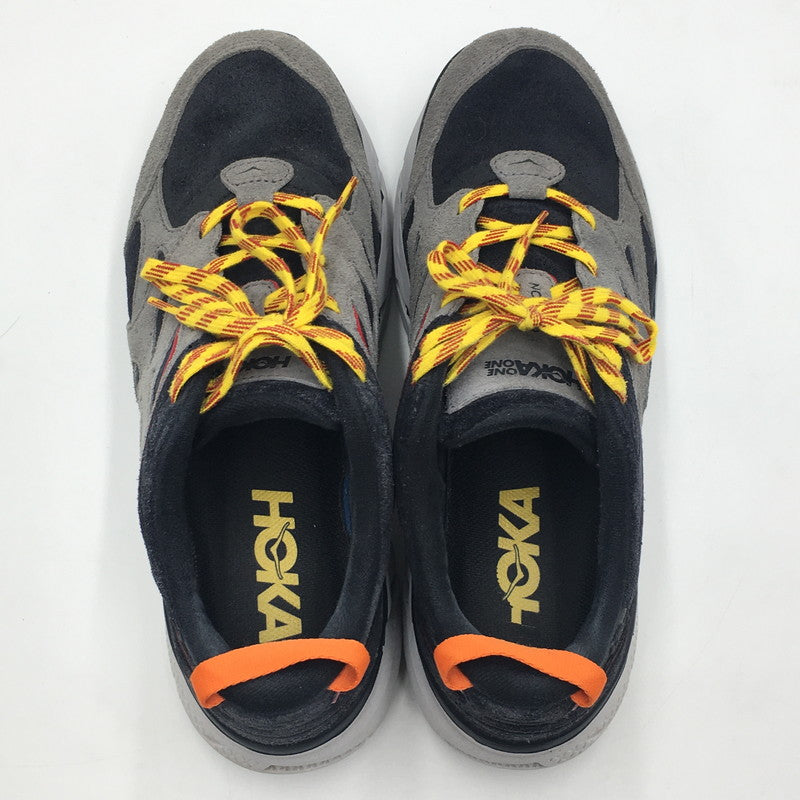 【中古品】【メンズ】 HOKA ONE ONE ホカオネオネ U CLIFTON L SUEDE 1122571 クリフトン スエード スニーカー 靴 162-250621-kk-03-tei カラー：BLACK/LUNAR ROCK 万代Net店