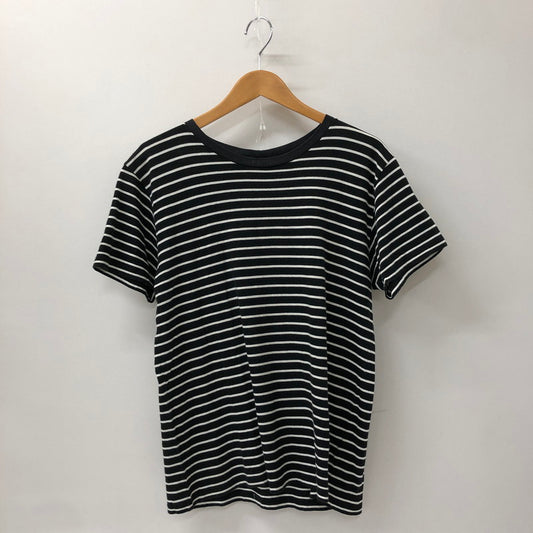 【中古品】【メンズ】 SAINT LAURENT PARIS サンローランパリ 15AW BORDER CREWNECK S/S TEE 391248 Y2MB1 ボーダー クルーネック ショートスリーブ Tシャツ 半袖 トップス 141-250209-kk-09-tei サイズ：L カラー：ブラック 万代Net店