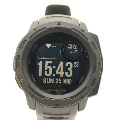 【中古品】【メンズ】  GARMIN ガーミン INSTINCT 010-02064-12 インスティンクト スマートウォッチ 腕時計 197-241211-kk-01-tei カラー：GRAPHITE 万代Net店