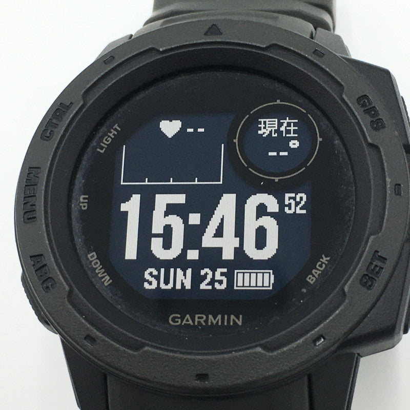 【中古品】【メンズ】  GARMIN ガーミン INSTINCT 010-02064-12 インスティンクト スマートウォッチ 腕時計 197-241211-kk-01-tei カラー：GRAPHITE 万代Net店
