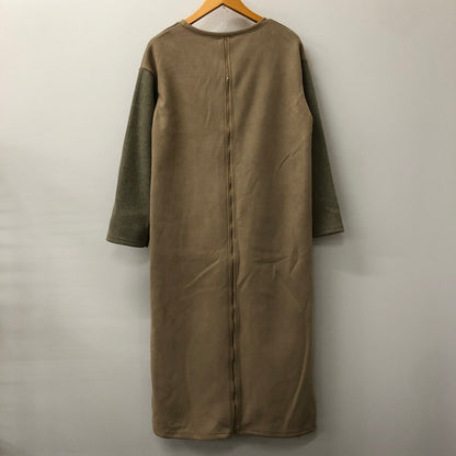 【中古美品】【レディース】 SUEDE COMBI ONEPIECE スエード コンビ ワンピース トップス 168-241211-kk-28-tei サイズ：F カラー：グレー/ブラウン 万代Net店