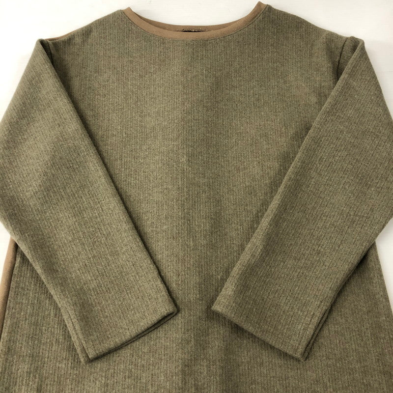 【中古美品】【レディース】 SUEDE COMBI ONEPIECE スエード コンビ ワンピース トップス 168-241211-kk-28-tei サイズ：F カラー：グレー/ブラウン 万代Net店