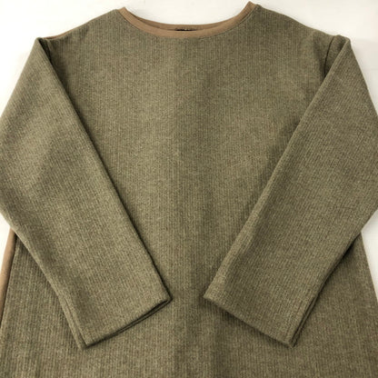 【中古美品】【レディース】 SUEDE COMBI ONEPIECE スエード コンビ ワンピース トップス 168-241211-kk-28-tei サイズ：F カラー：グレー/ブラウン 万代Net店