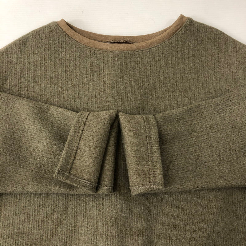 【中古美品】【レディース】 SUEDE COMBI ONEPIECE スエード コンビ ワンピース トップス 168-241211-kk-28-tei サイズ：F カラー：グレー/ブラウン 万代Net店