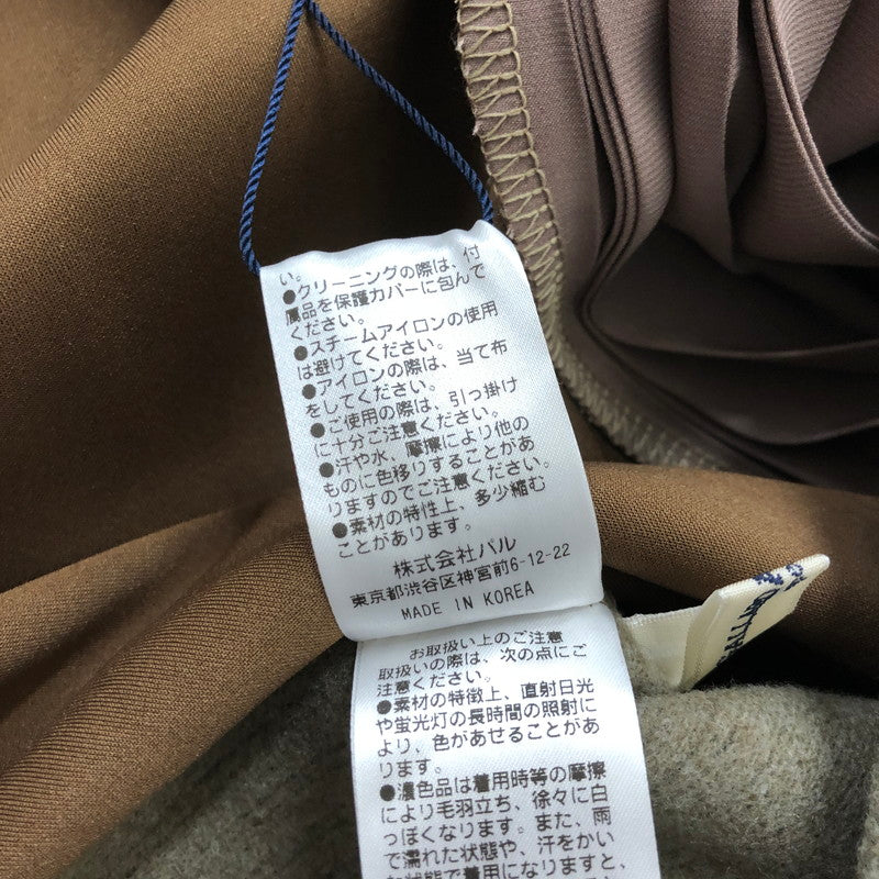 【中古美品】【レディース】 SUEDE COMBI ONEPIECE スエード コンビ ワンピース トップス 168-241211-kk-28-tei サイズ：F カラー：グレー/ブラウン 万代Net店