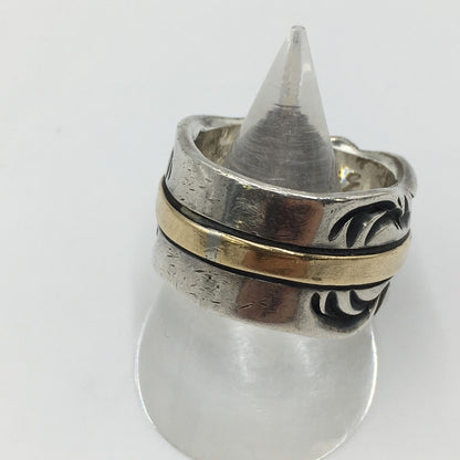 【中古品】【メンズ】  BIG HAND ビッグハンド SUN ARABESQUE RING サンアラベスクリング アクセサリー 指輪 ネイティブジュエリー 2009/No.728 刻印有 191-241211-kk-05-tei カラー：シルバー 18号 万代Net店