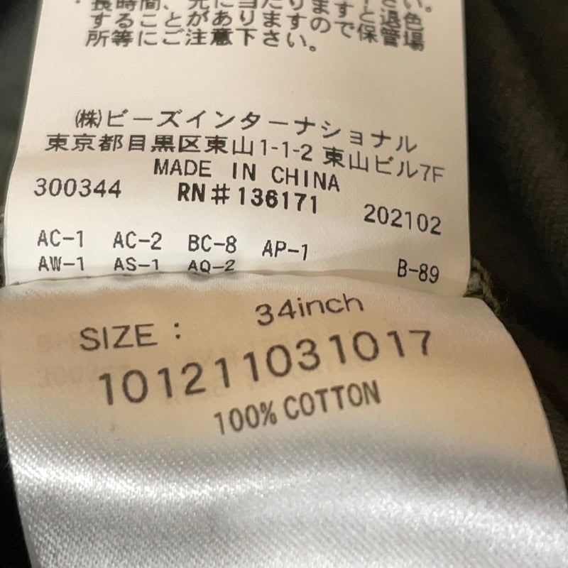 【中古品】【メンズ】 X-LARGE エックス ラージ 21SS TUCK CHINO PANTS 101211031017 2021年春夏 タック チノ パンツ ボトムス 142-260801-sa-25-tei サイズ：34 カラー：カーキ 万代Net店