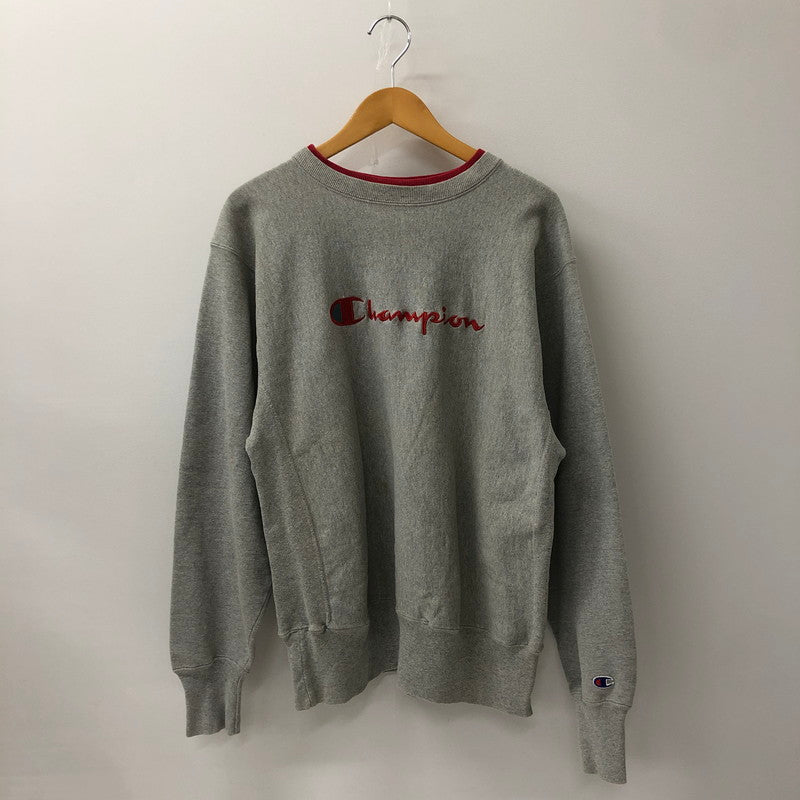 【中古品】【メンズ】 Champion チャンピオン 90's REVERSE WEAVE CREWNECK SWEAT 90年代 リバースウィーブ クルーネックスウェット トップス トレーナー 刺繍タグ 145-241214-kk-17-tei サイズ：L カラー：グレー 万代Net店