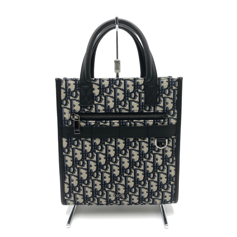 【中古品】【メンズ】 Christian Dior クリスチャンディオール SAFARI NORTH SOUTH TOTE HANDBAG 1ESPO311YKY H27E サファリ ノースサウス トート ハンドバッグ カバン 2WAYバッグ 180-241214-kk-01-fuz カラー：ネイビー/グレー/ブラック 万代Net店
