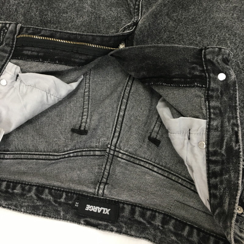 【中古品】【メンズ】 XLARGE エクストララージ 24AW CHEMICAL WIDE DENIM PANTS 101244031005 ケミカル ウォッシュ デニムパンツ ボトムス 153-241218-at-11-tei サイズ：32 カラー：ブラック 万代Net店